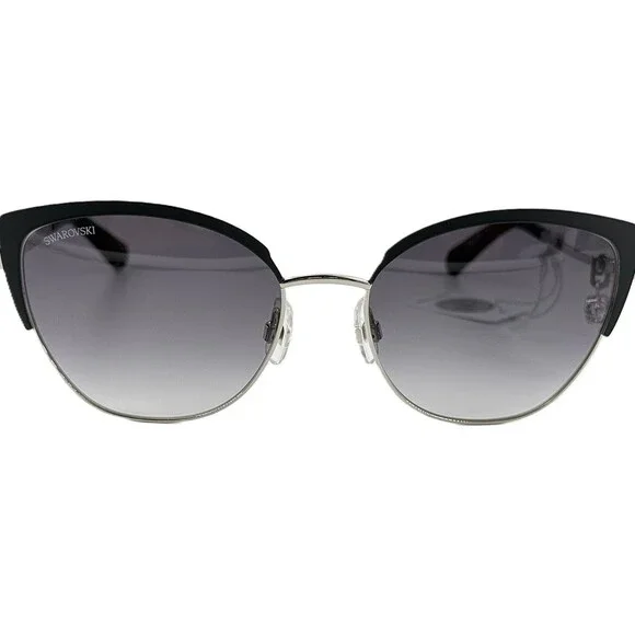 Swarovski SK0318 Womens Metal Sunglass 02B Matte Black  display picture 2